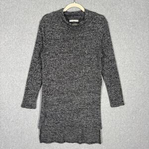 Peyton Jensen Sweater Womens Medium Charcoal Tunic Thin Lounge Comfy Career Work